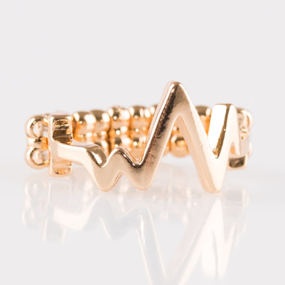 Gold multi-size Pulse Ring Paparazzi
